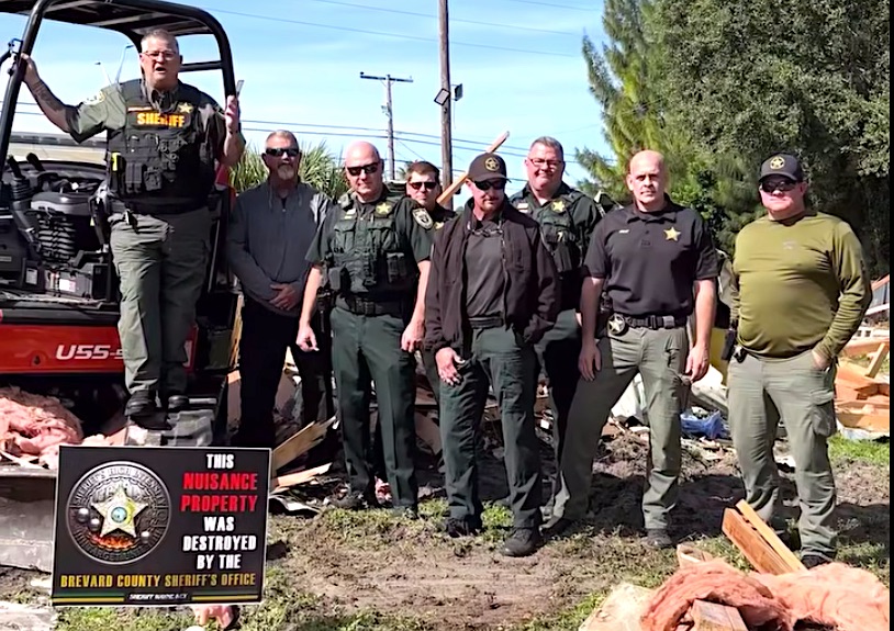 WATCH: Brevard Sheriff Wayne Ivey’s High Intensity Target Team Rips Down Crime-Ridden Drug Flop House